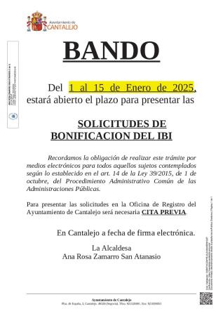 Imagen Solicitudes de bonificación del IBI