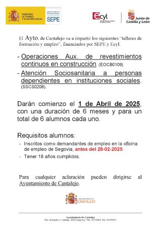 Imagen Talleres de formación y empleo en Cantalejo